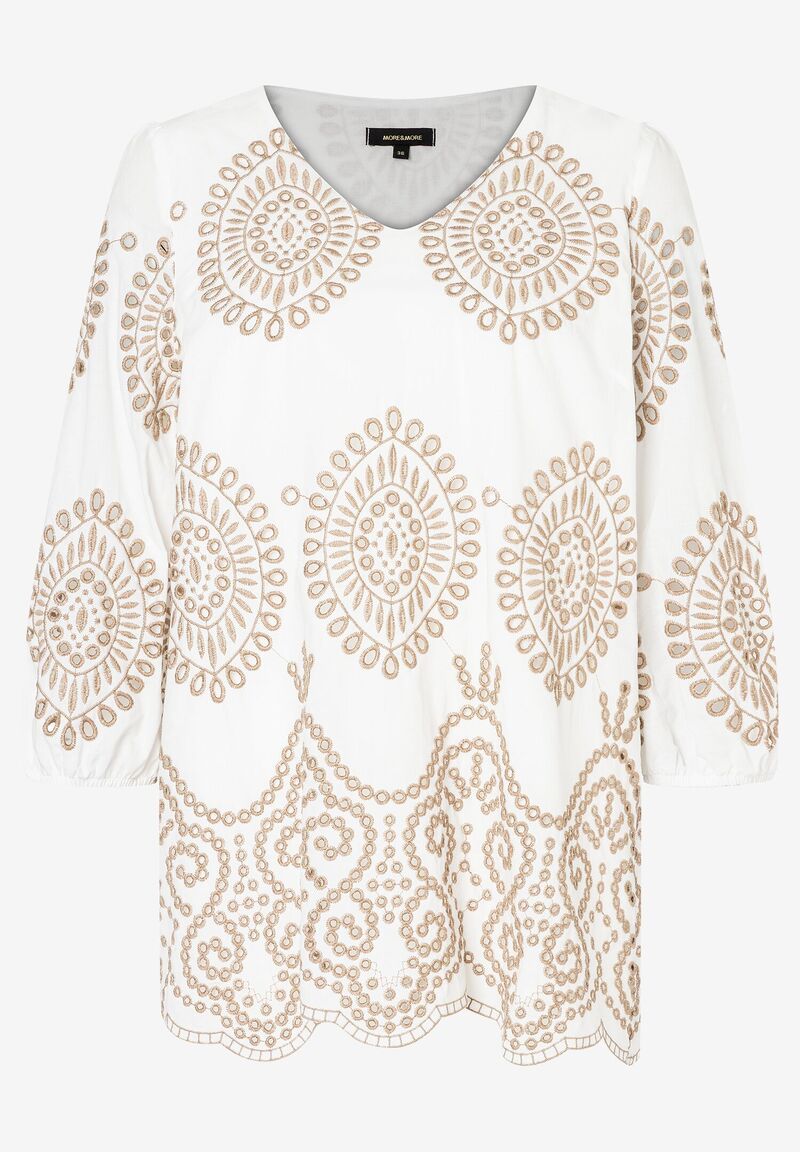 Spitzentunika  weiß/beige  Sommer-Kollektion