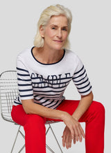 T-Shirt mit dekorativer Strassstein-Optik
