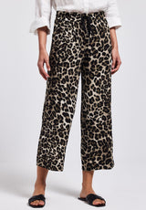 Gemusterte Wide Leg Hose