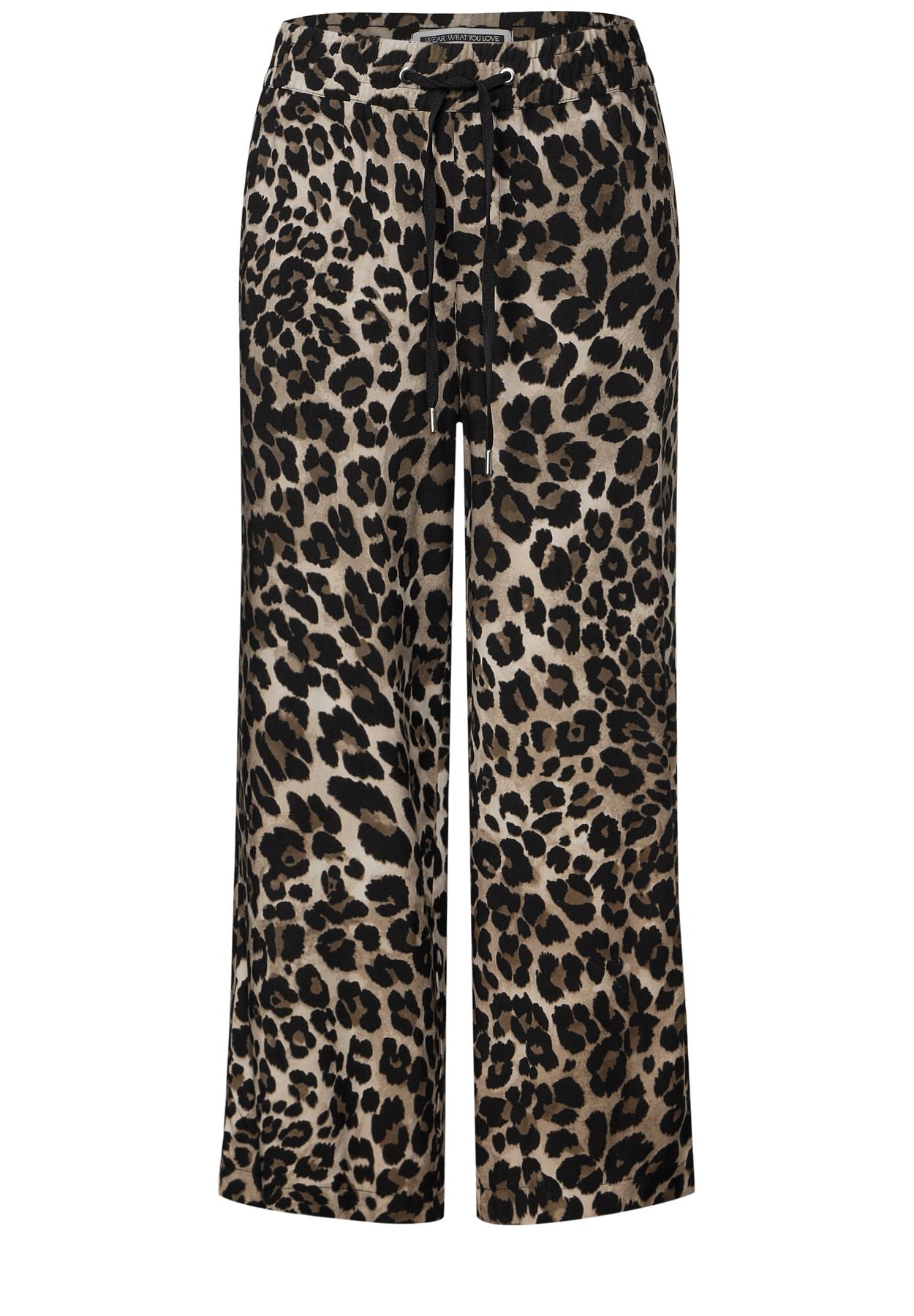 Gemusterte Wide Leg Hose