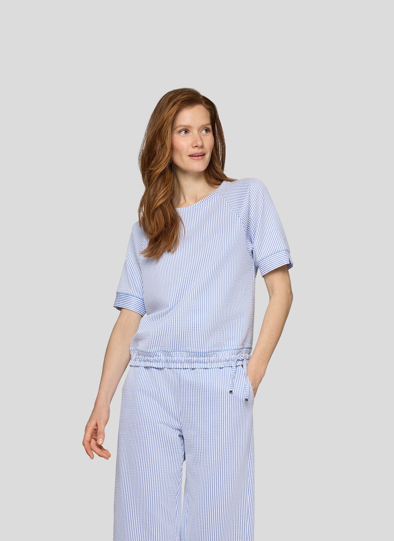 T-Shirt mit Tunnelzug am Saum