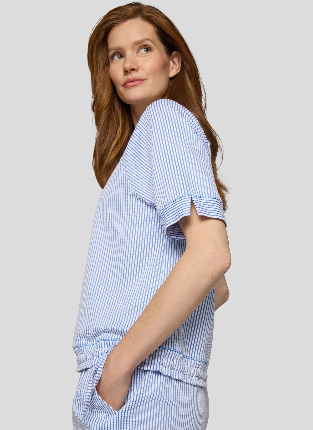 T-Shirt mit Tunnelzug am Saum