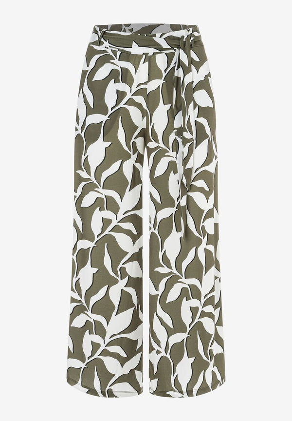 Jersey Culotte mit Blätterprint  Sommer-Kollektion
