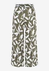 Jersey Culotte mit Blätterprint  Sommer-Kollektion