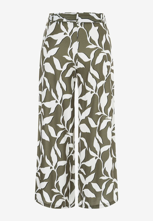 Jersey Culotte mit Blätterprint  Sommer-Kollektion