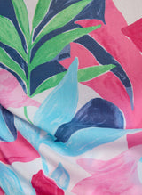 Bluse mit Blätter-Print