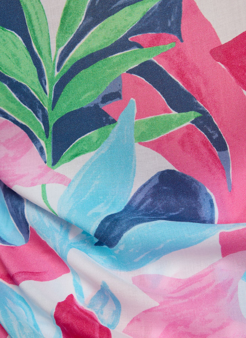 Bluse mit Blätter-Print