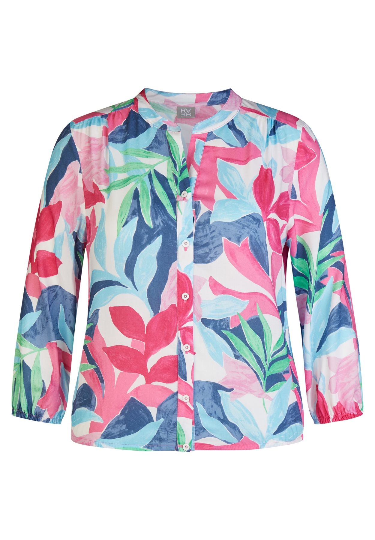 Bluse mit Blätter-Print