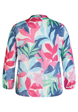 Bluse mit Blätter-Print