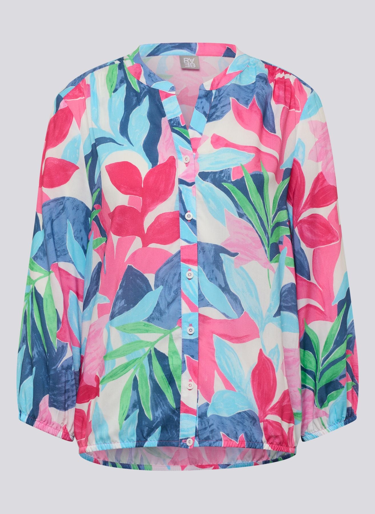 Bluse mit Blätter-Print