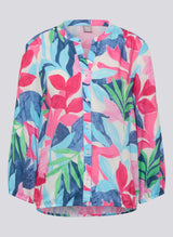 Bluse mit Blätter-Print