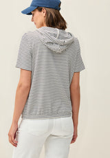 Streifen-Hoodie mit Glitzer