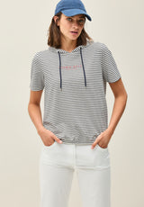 Streifen-Hoodie mit Glitzer