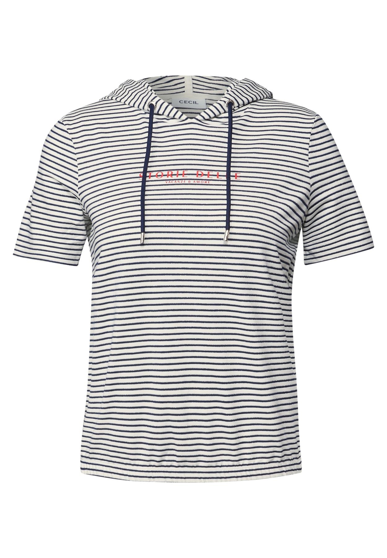 Streifen-Hoodie mit Glitzer