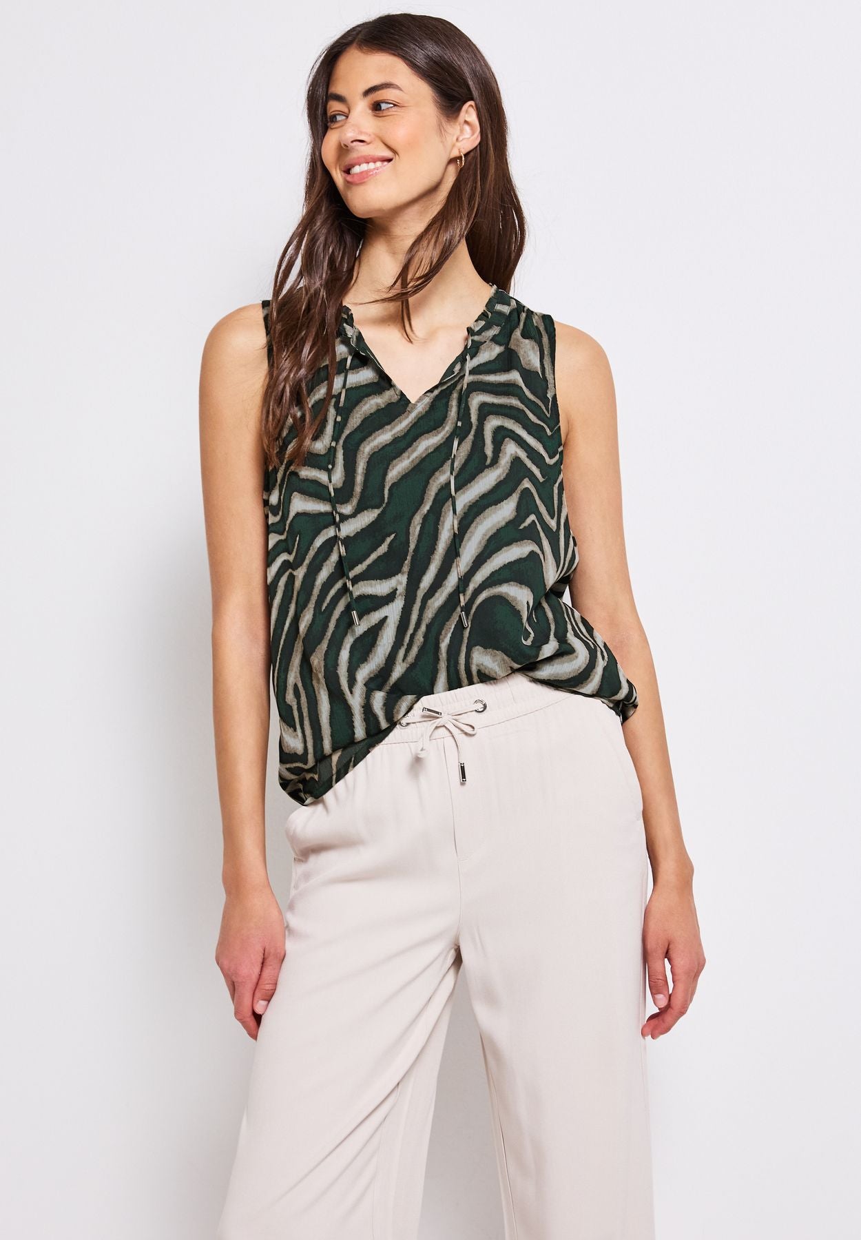 Chiffon Blusentop mit Print