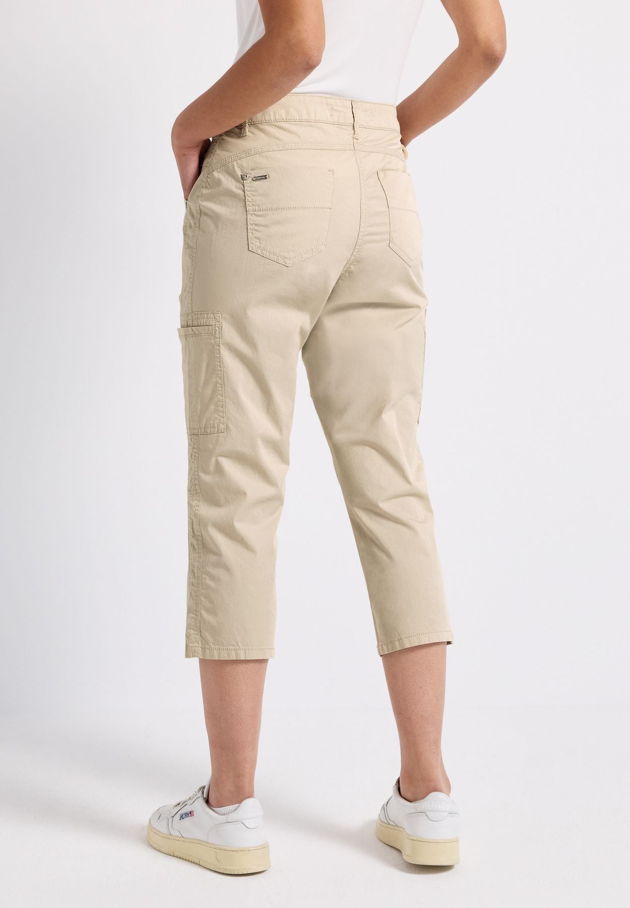 3/4 Satin Hose mit Taschen