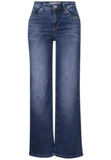 Wide Leg Jeans mit Nieten