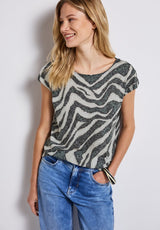 Gemustertes Ausbrenner-Shirt