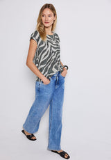 Gemustertes Ausbrenner-Shirt
