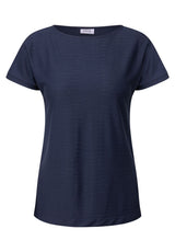 Struktushirt in Unifarbe
