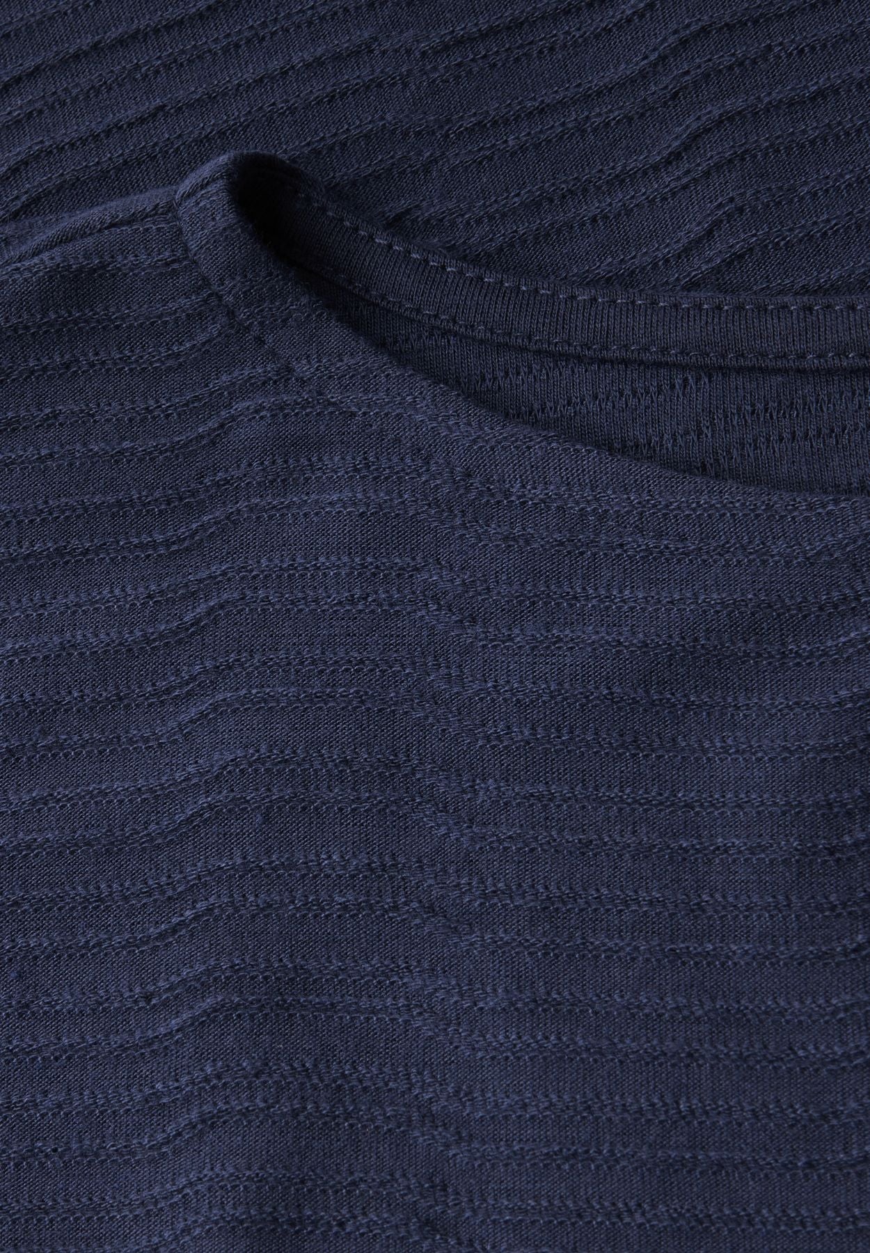 Struktushirt in Unifarbe