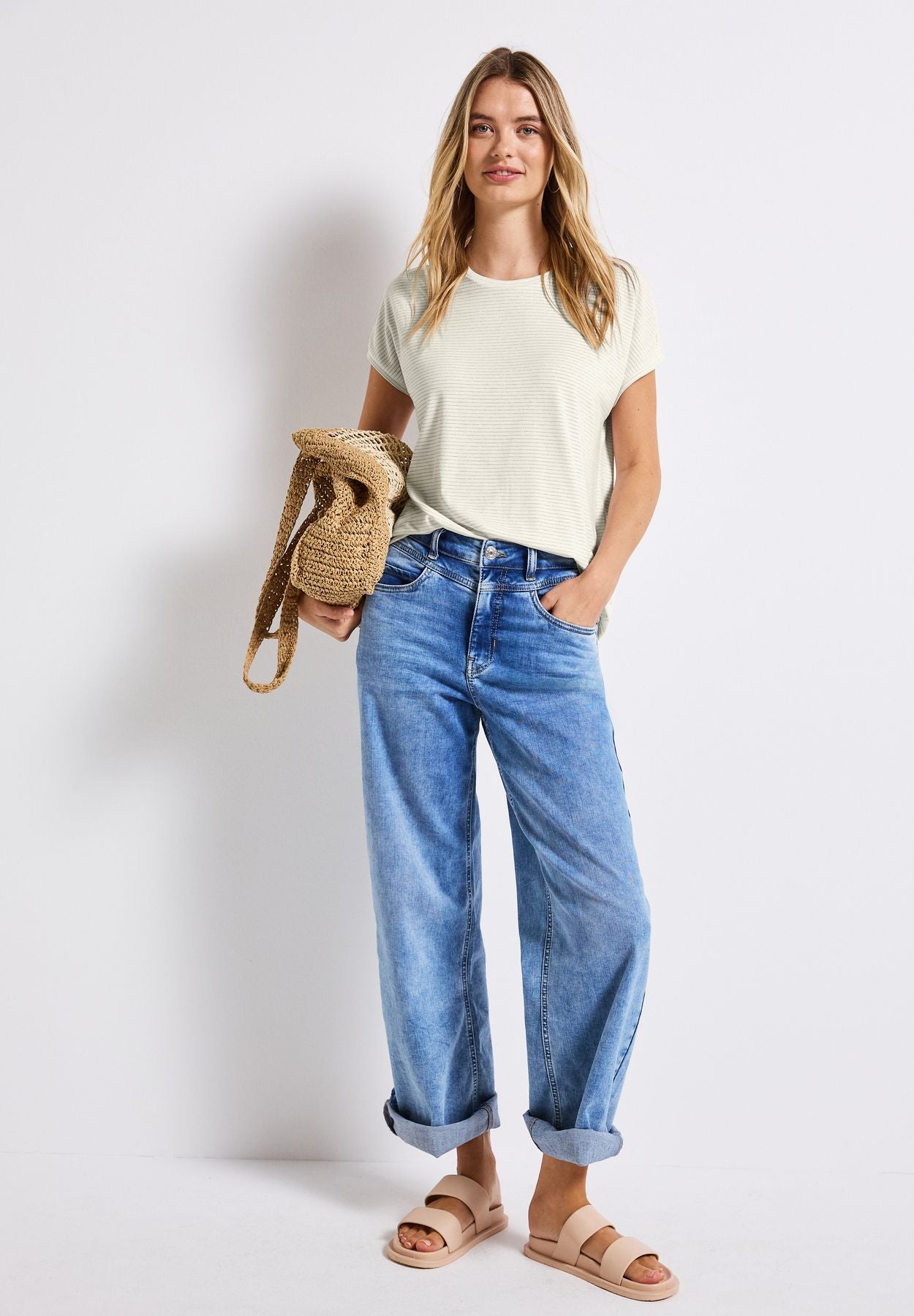 Shirt mit Glitzerstreifen