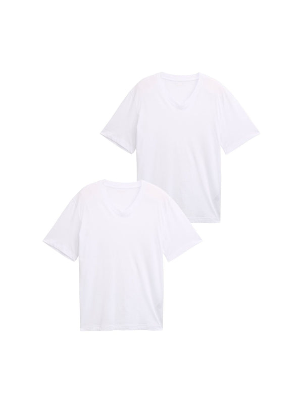 T-Shirts mit V-Ausschnitt im 2er-Pack