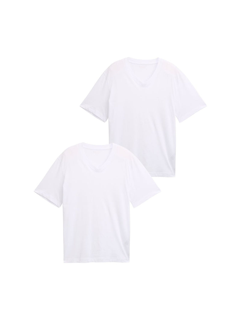 T-Shirts mit V-Ausschnitt im 2er-Pack