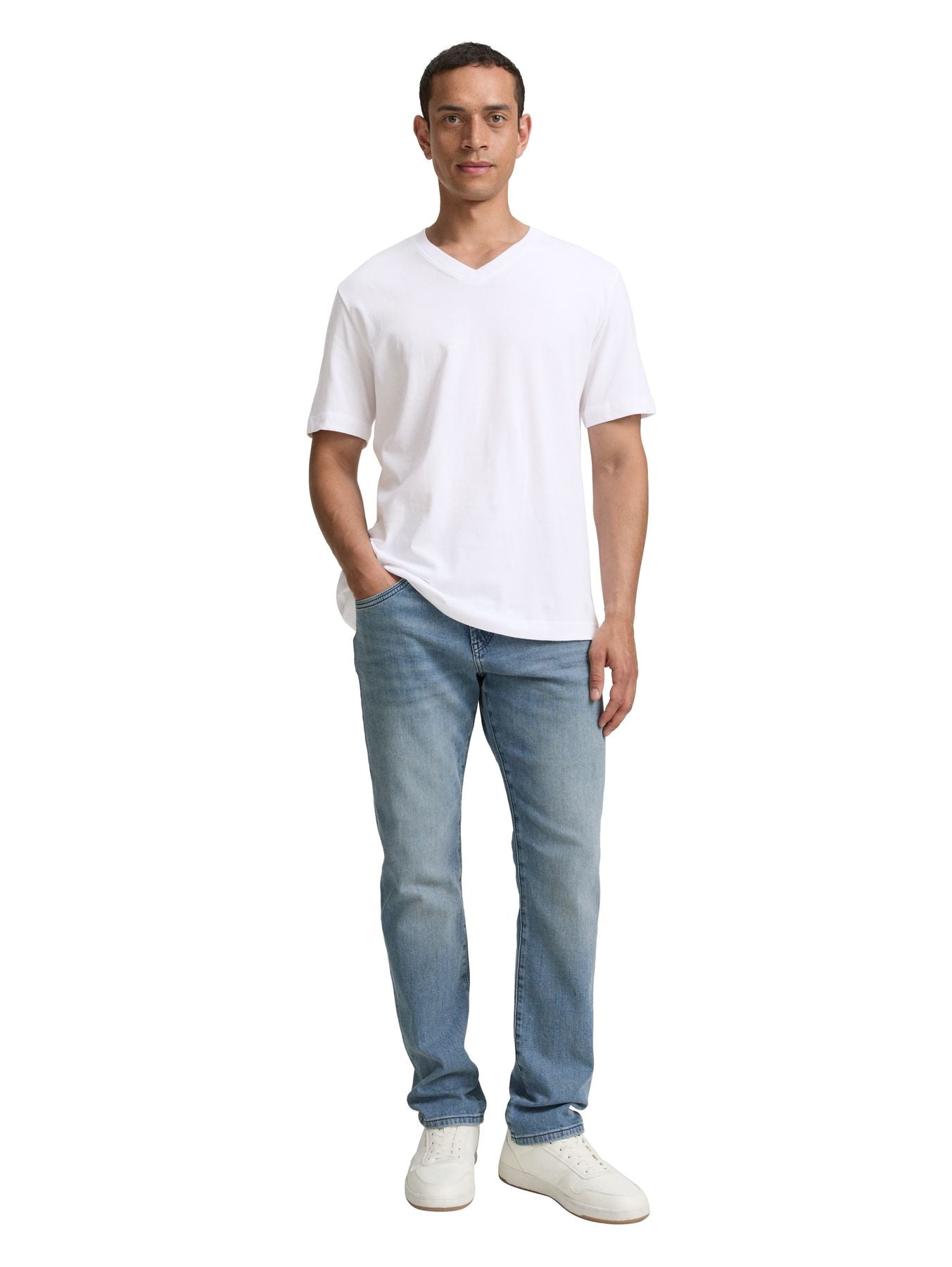 T-Shirts mit V-Ausschnitt im 2er-Pack
