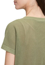 Lochstrick-Pullover