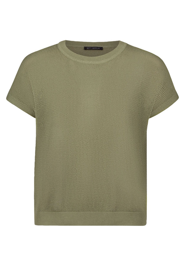 Lochstrick-Pullover