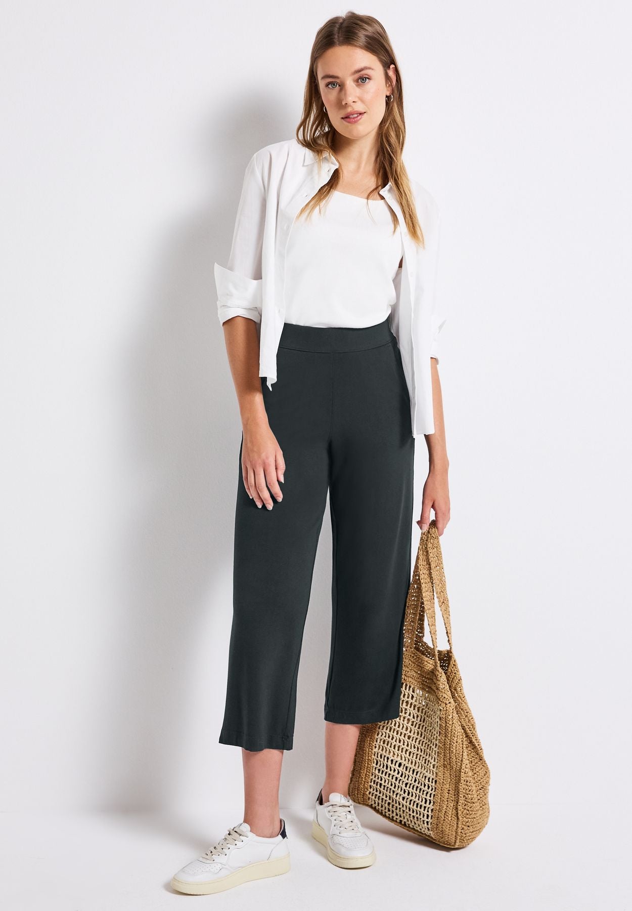 Wide Leg Jersey-Hose