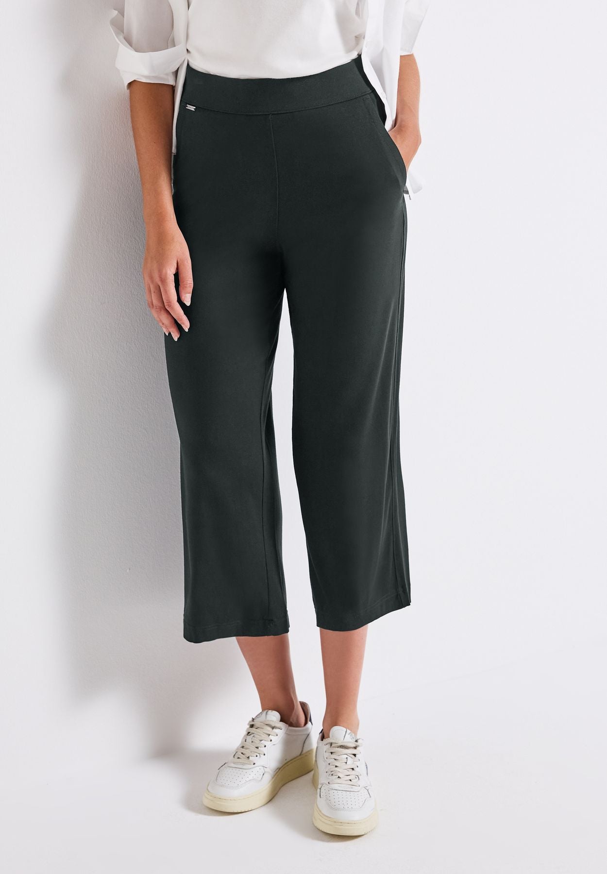 Wide Leg Jersey-Hose