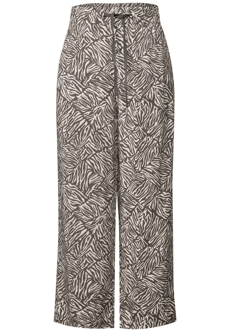 Gemusterte Wide Leg Hose