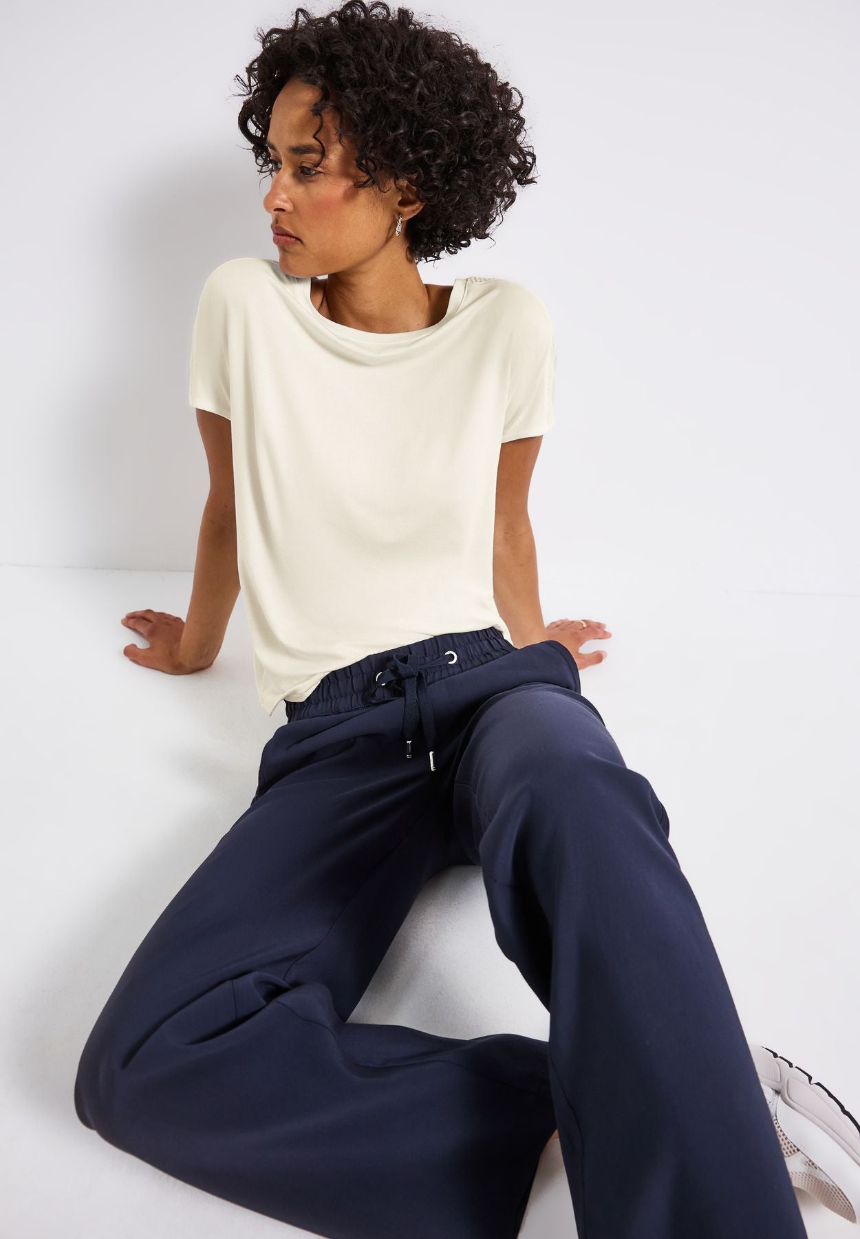 Jersey-Shirt mit Mesh-Detail