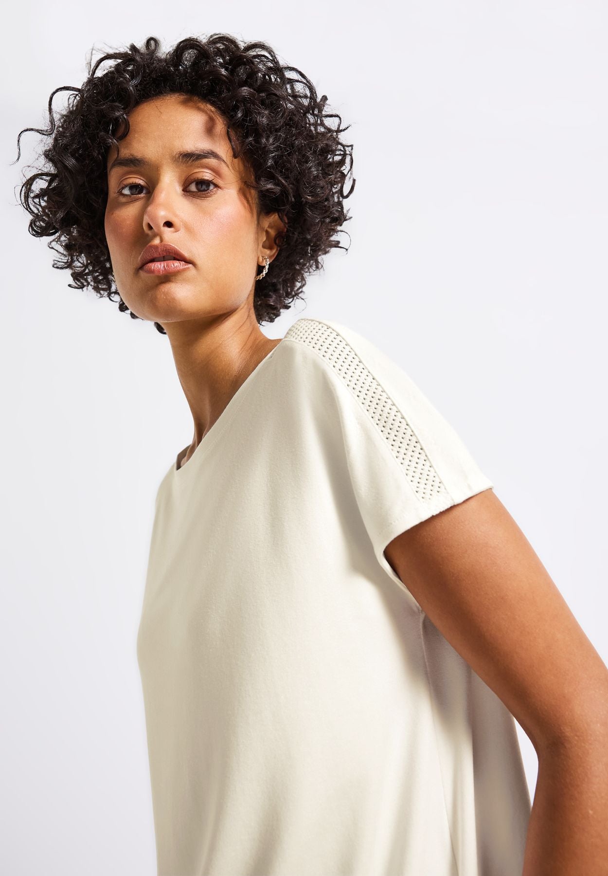 Jersey-Shirt mit Mesh-Detail