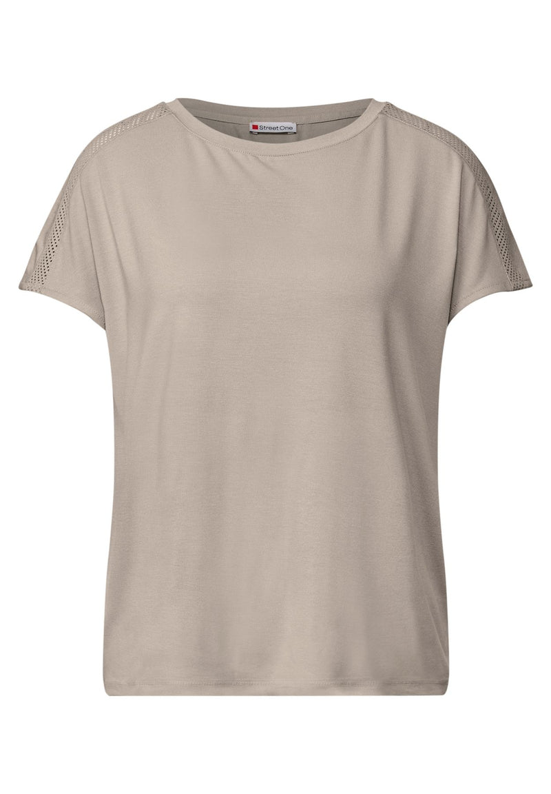 Jersey-Shirt mit Mesh-Detail
