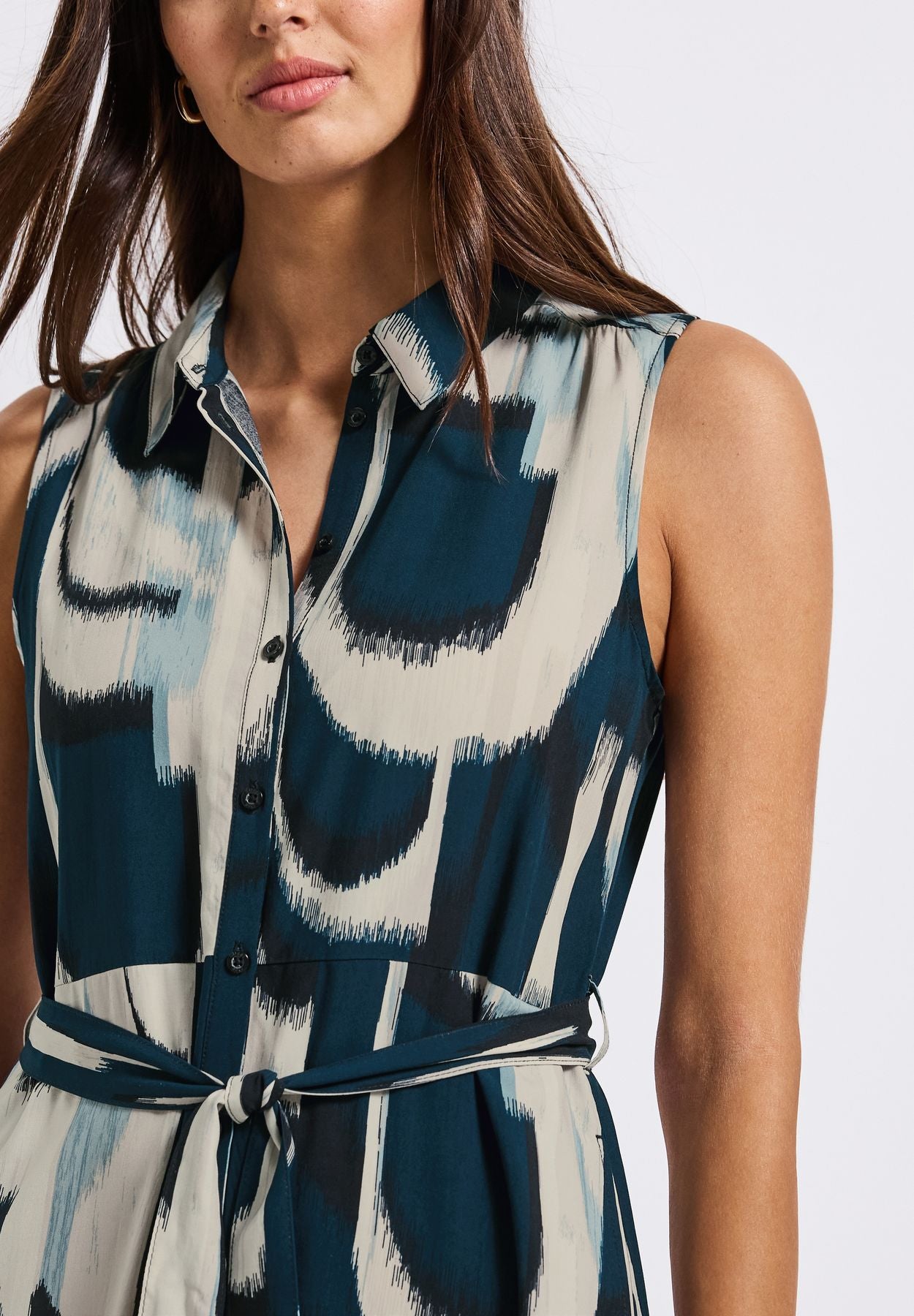 Blusenkleid mit Ikat Print