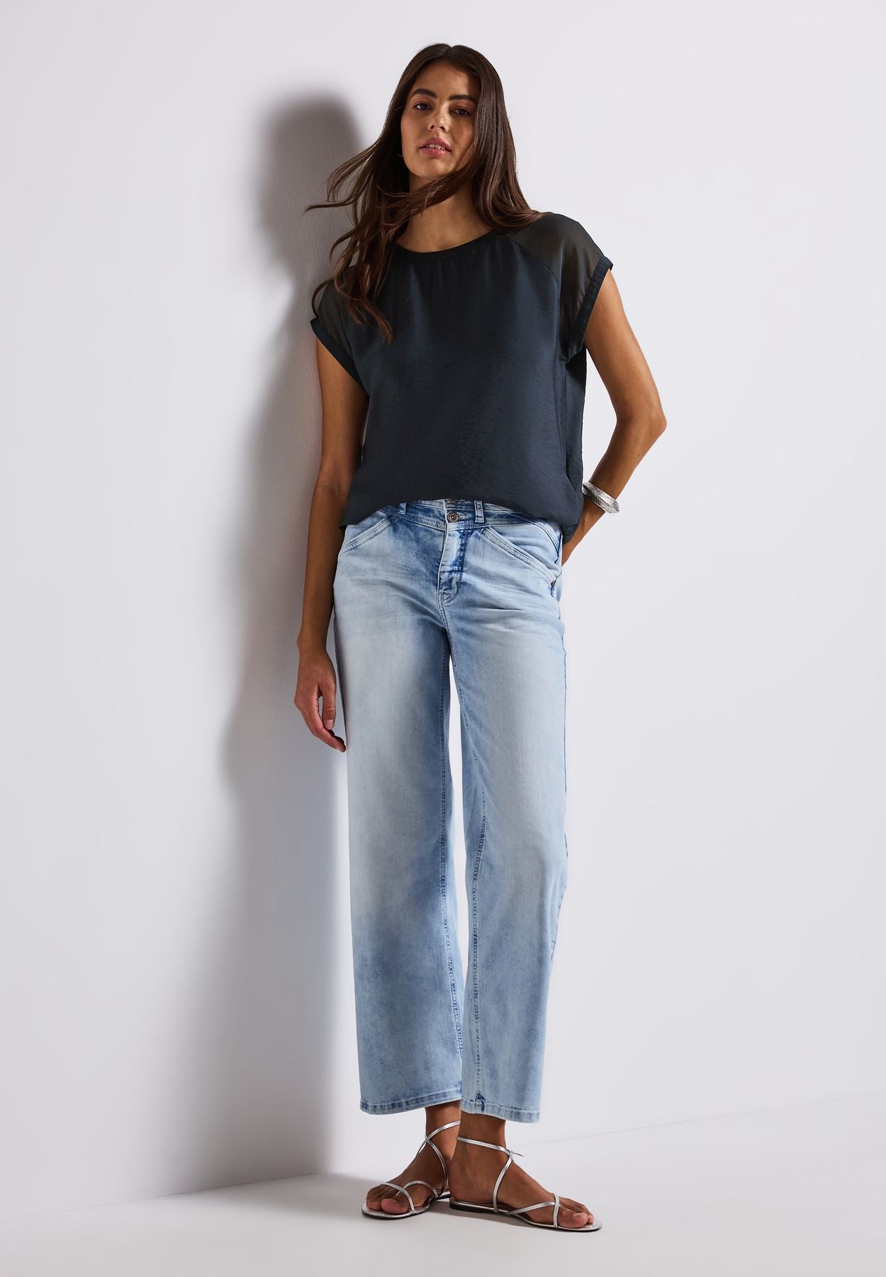 Blusenshirt mit Meshdetail