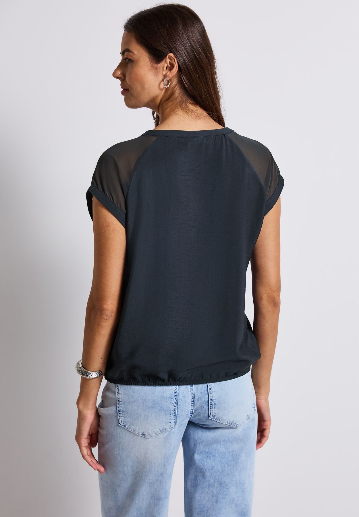 Blusenshirt mit Meshdetail