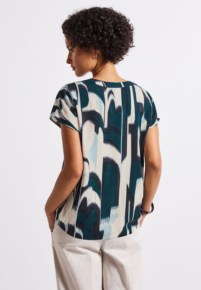 Gemustertes Blusenshirt