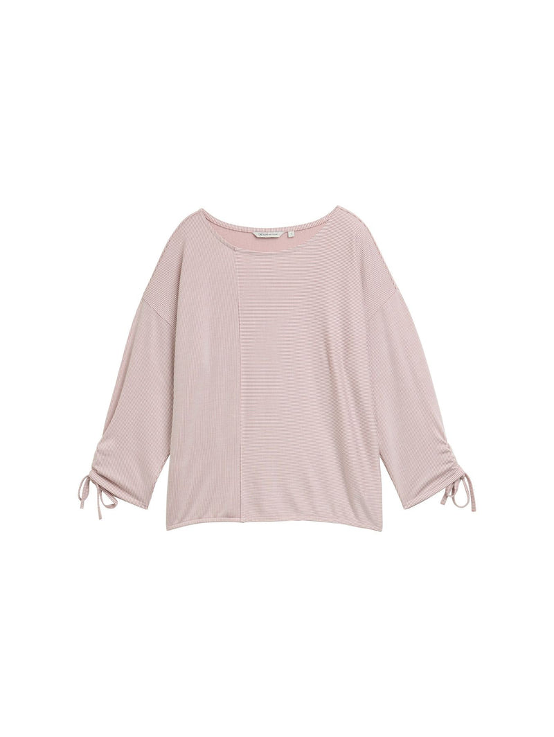 Loose Fit Langarmshirt mit Raffärmeln