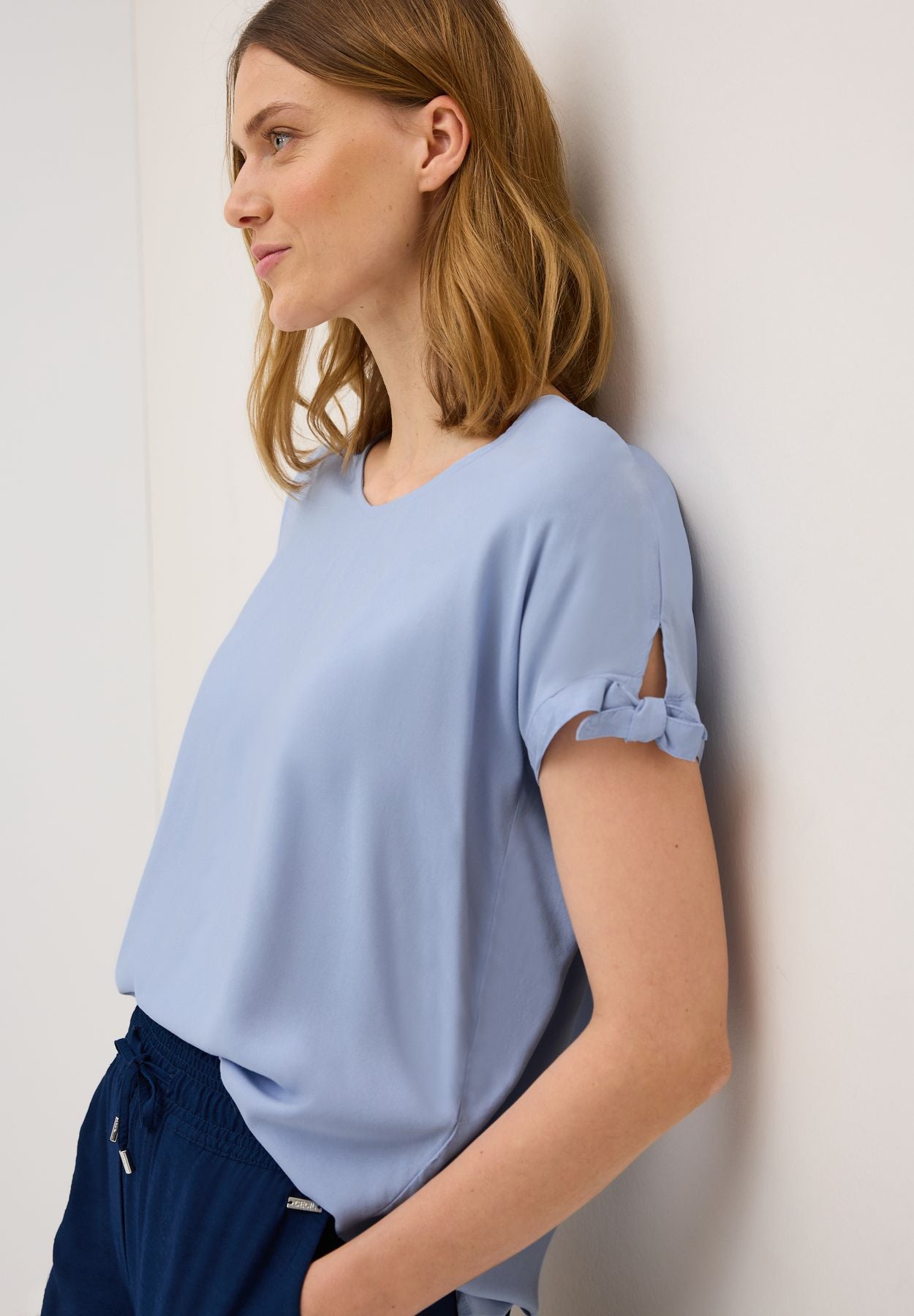 Blusenshirt in Unifarbe