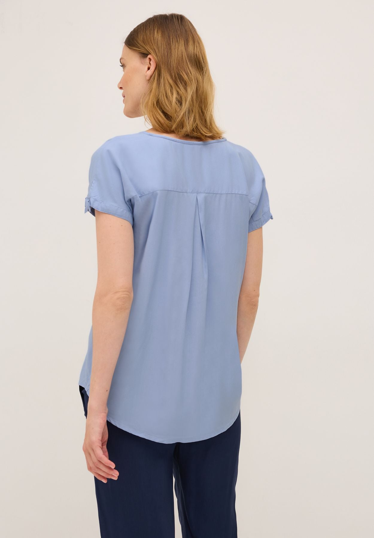 Blusenshirt in Unifarbe