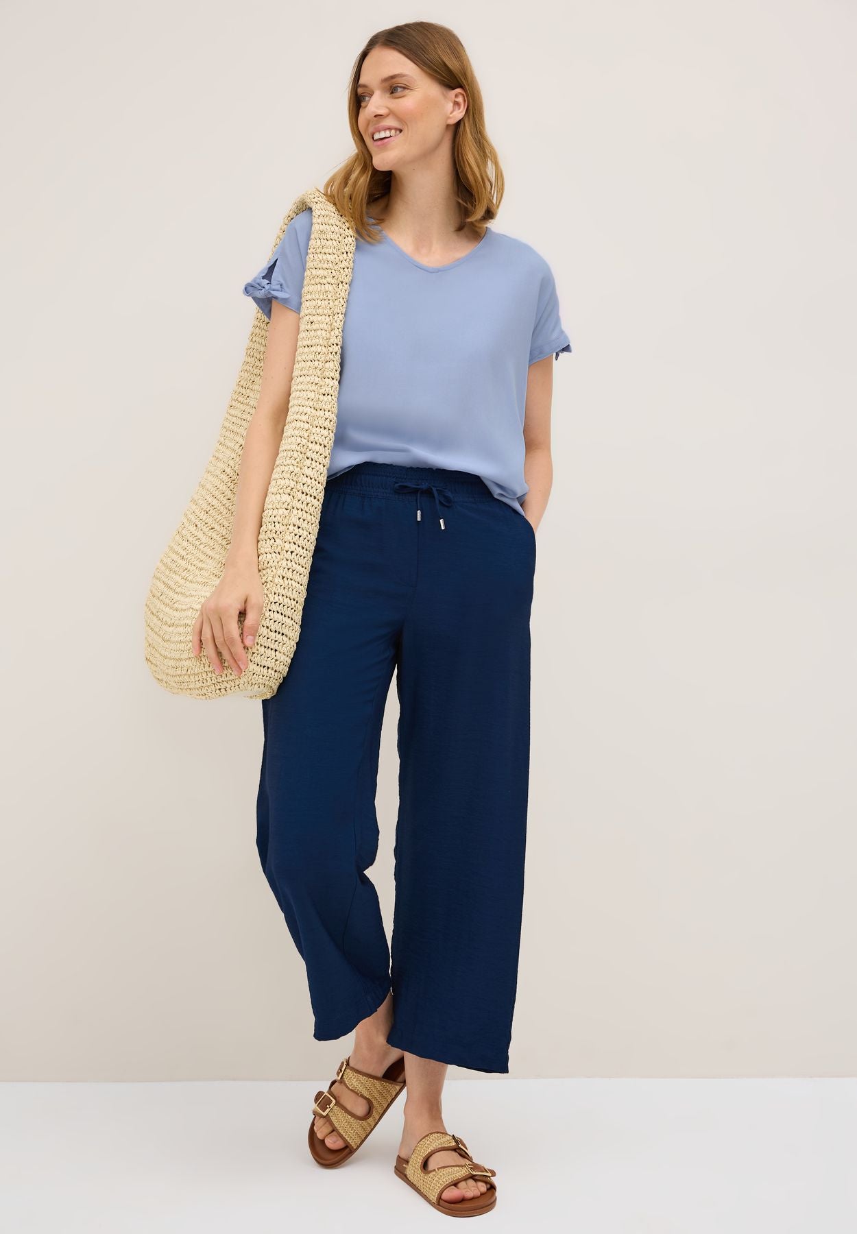 Blusenshirt in Unifarbe