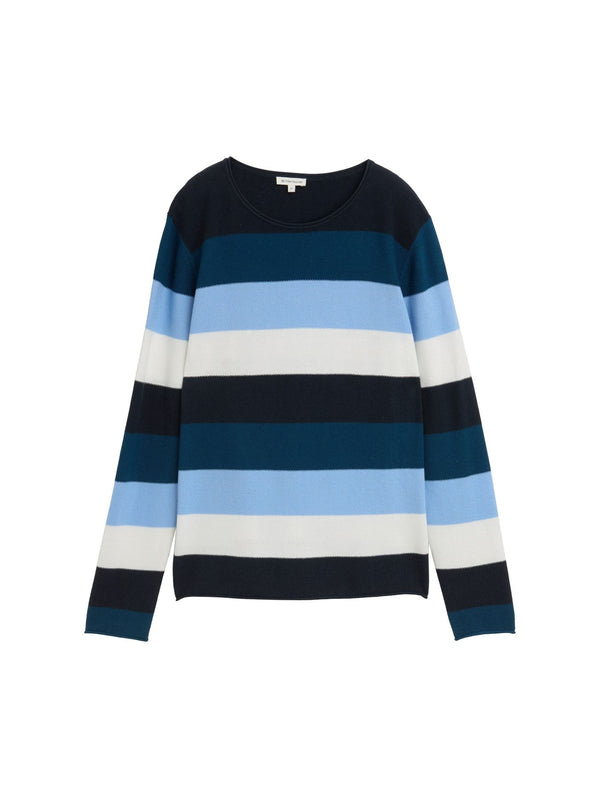 Knit structured striped
