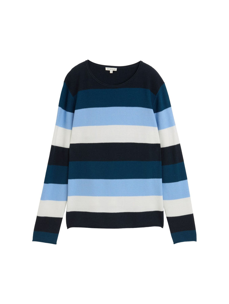 Knit structured striped