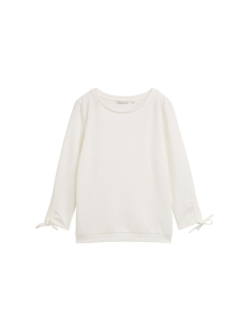 Sweatshirt mit Raffärmeln