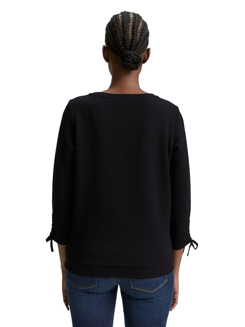 Sweatshirt mit Raffärmeln