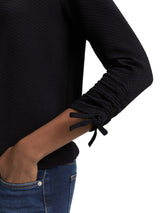 Sweatshirt mit Raffärmeln